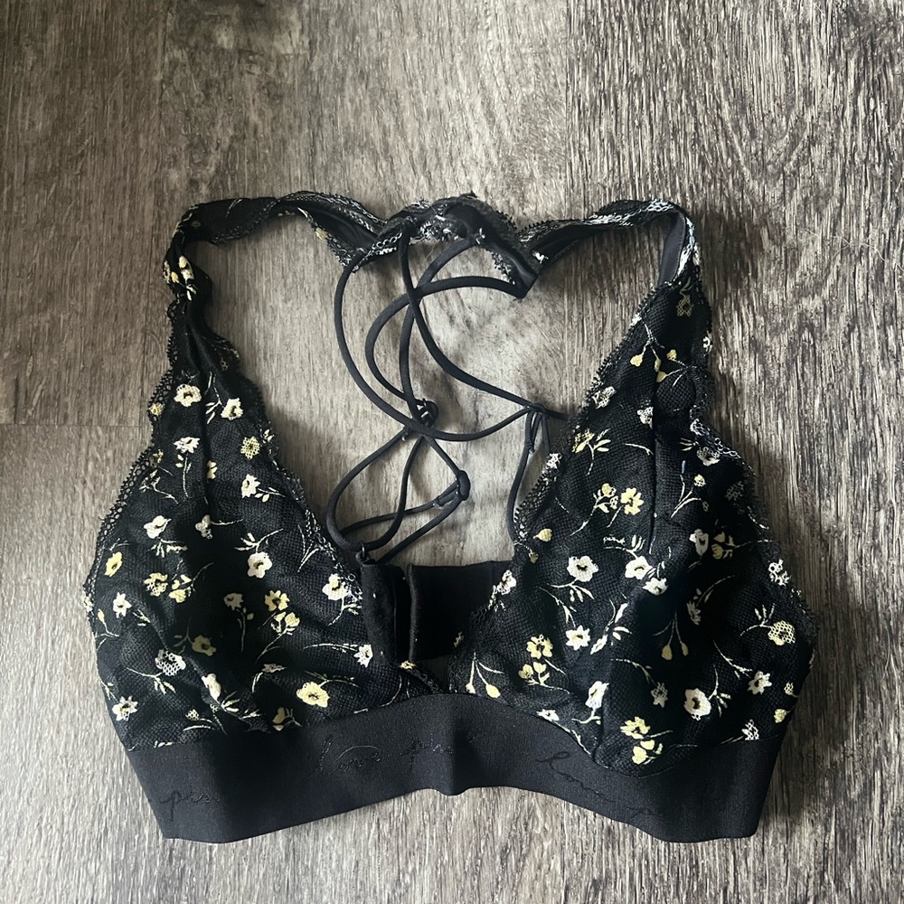 Victoria’s Secret Black Floral Bralette